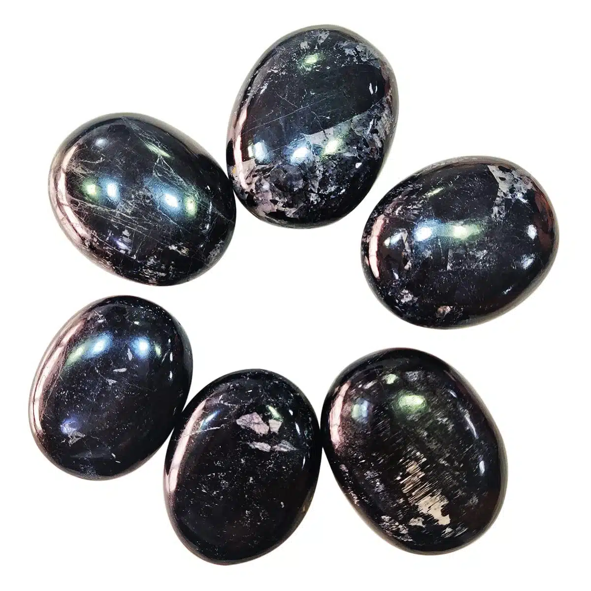 Black Tourmaline Palm stone (3) Shop Natural Crystal Black Tourmaline Palm stone