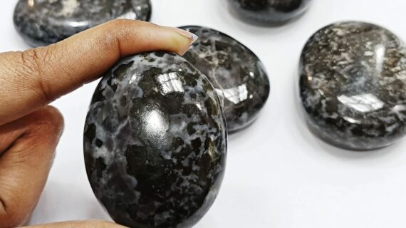 Indigo Gabbro / Mystic Merlinite Palmstone