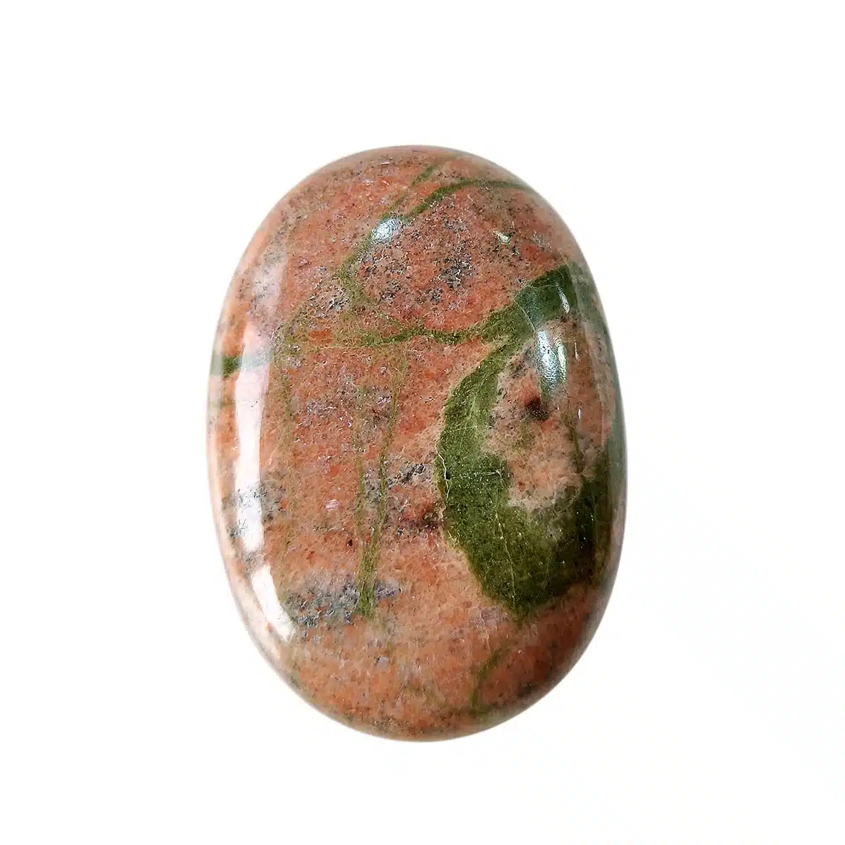 Unakite Palmstone-Shubhanjali (1) Shop Crystal Unakite Palmstone