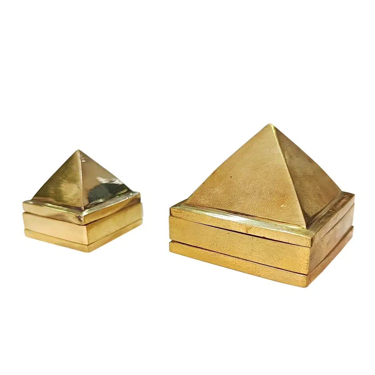 3 Layered Brass Yantra Pyramid-Shubhanjali (1) Shop 3 Layered Brass Yantra Pyramid 91 Multilayred