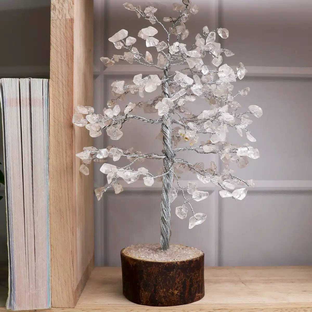 Clear Quartz Tree 300 Beads-Shubhanjali (1) Shop Clear Quartz Crystal Tree 300 Beads