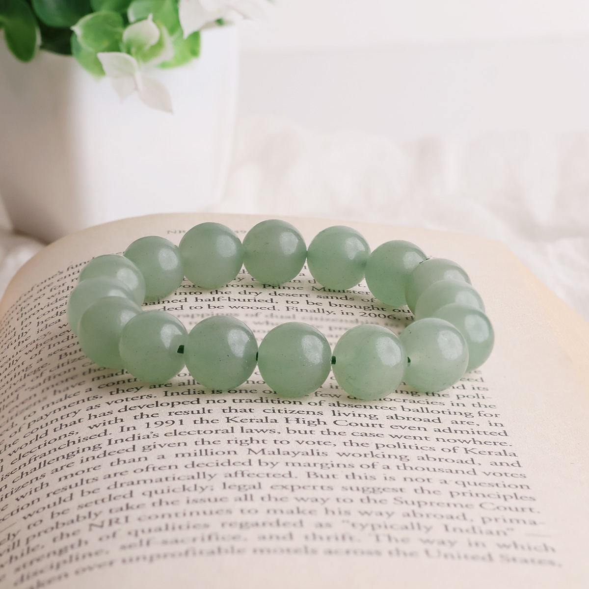 Green Aventurine Bracelet 14mm-Shubhanjali Store (3) green aventurine bracelet 14 mm