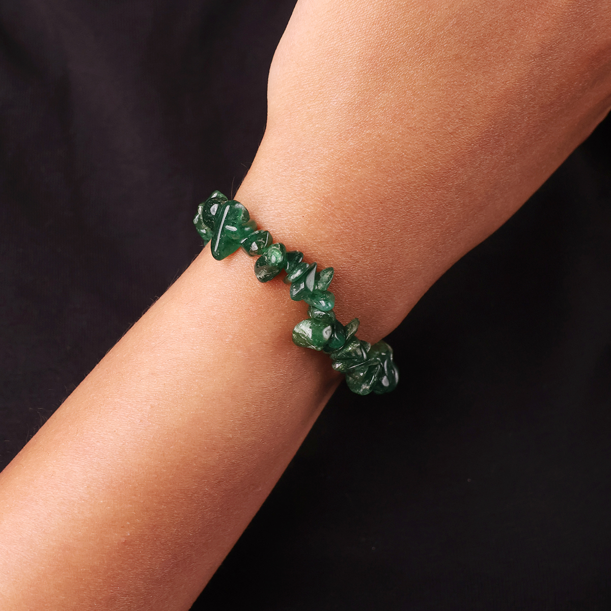 Green Jade Chips Bracelet (2)