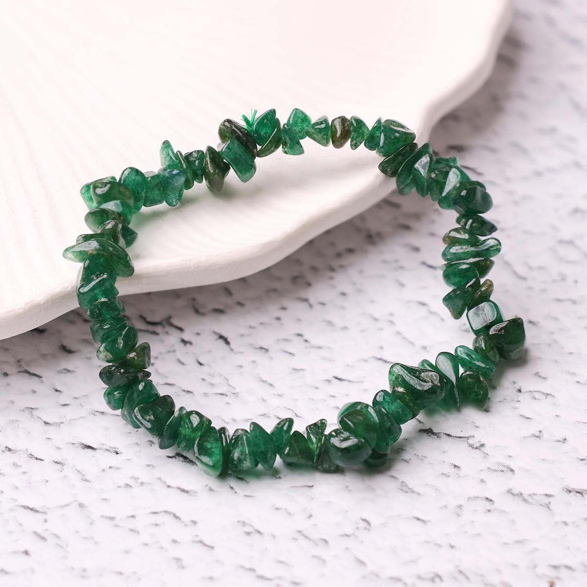 Green Jade Chips Bracelet (3)