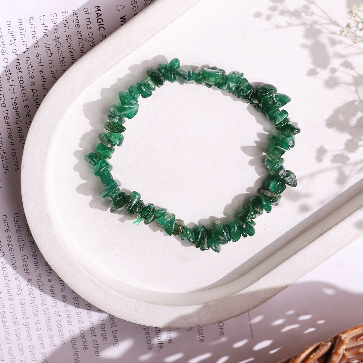 Green Jade Chips Bracelet (4)
