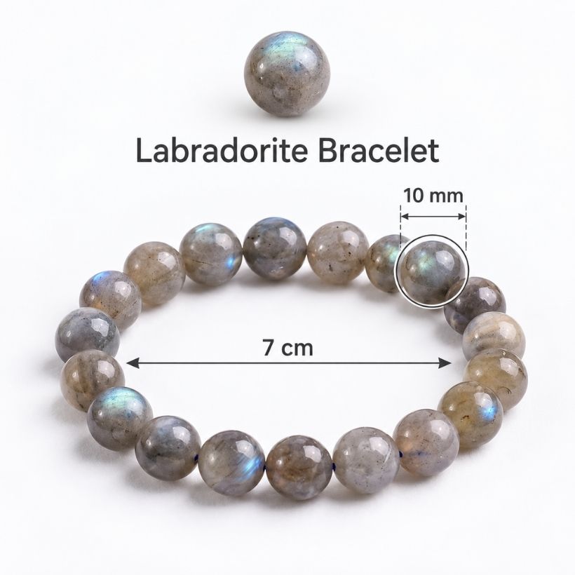 Labradorite Round Beads Bracelet (2) labradorite round beads bracelet