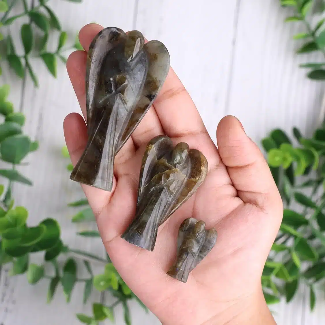 Labradorite Stone Angel-Shubhanjali (2) Shop Crystal Labradorite Stone Angel