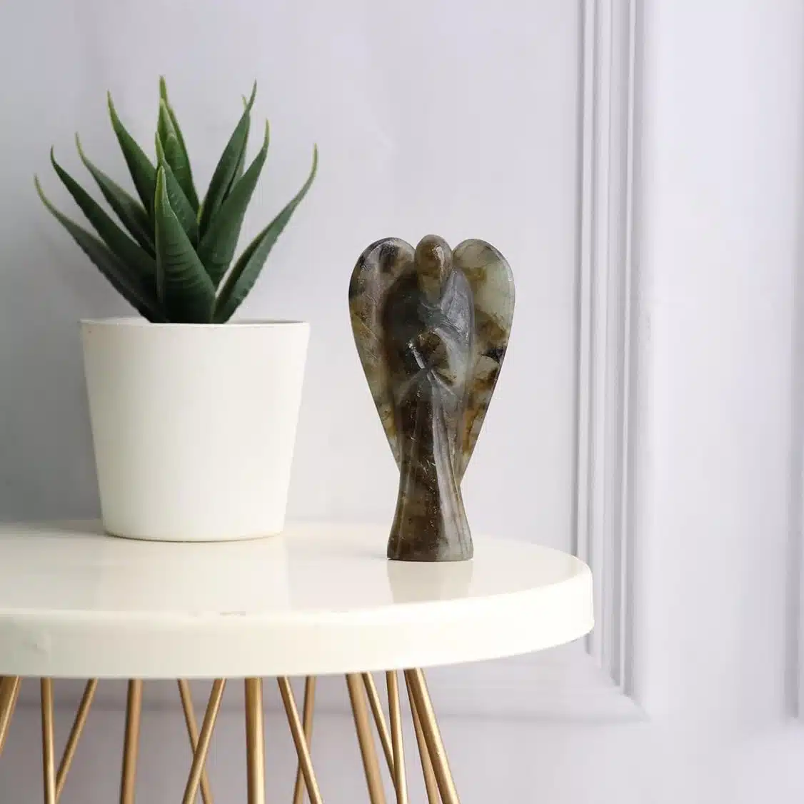 Labradorite Stone Angel-Shubhanjali (3) Shop Crystal Labradorite Stone Angel