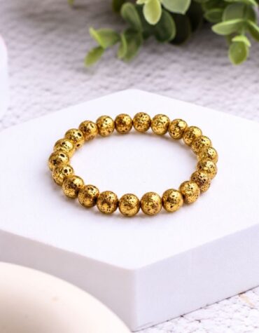 lava gold metallic bracelet 8 mm