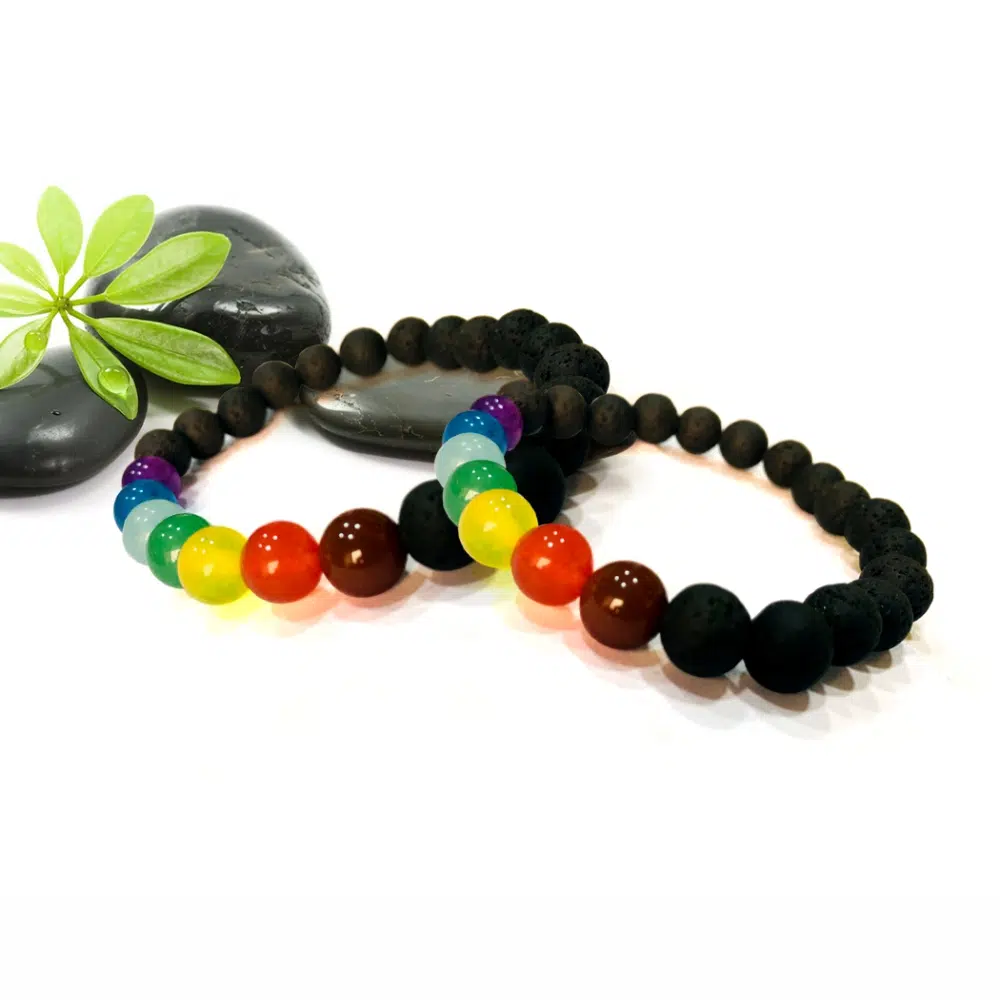 Lava Seven Chakra Bracelet
