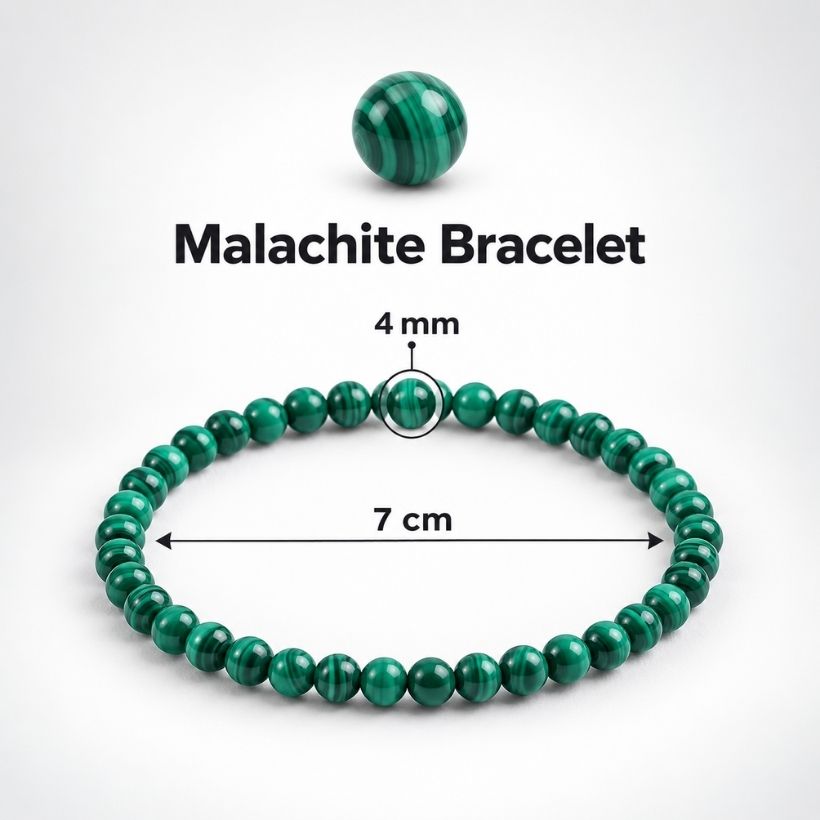 Malachite Round Beads Bracelet (1) malachite round beads bracelet