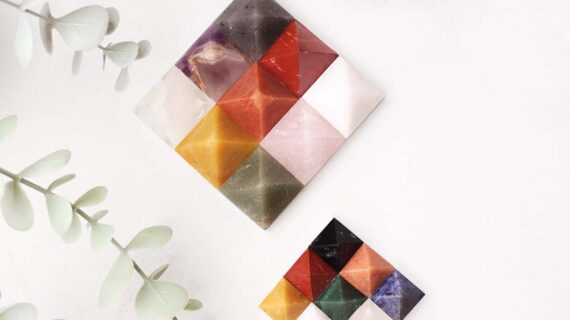 Navgraha Plate, 9 Pyramids, Multi Color