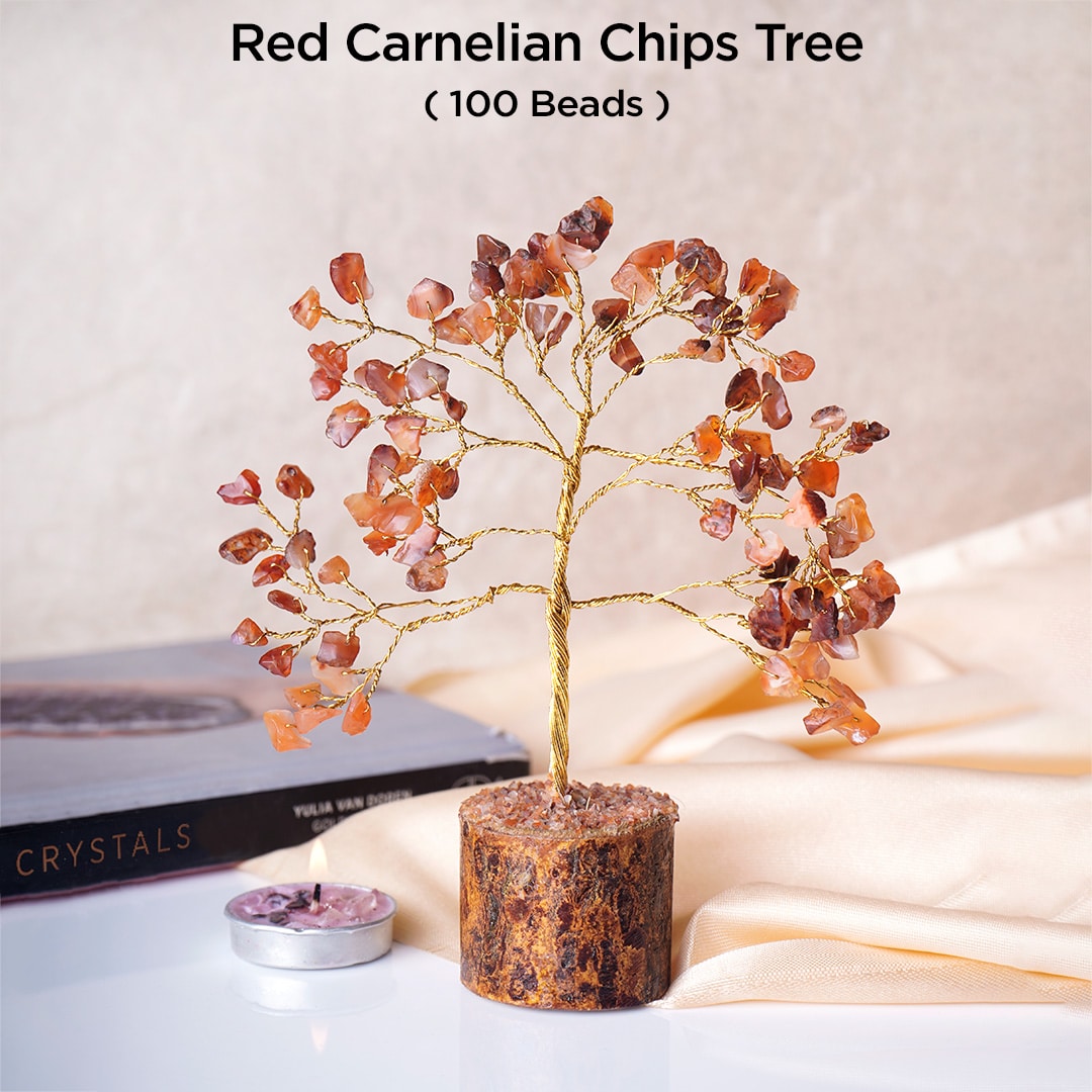 Shubhanjali-Red Carnelian Crystal Chips Tree_3