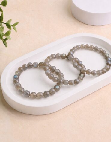 labradorite round beads bracelet