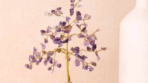 Amethyst Tree Gold Wire – 100 Beads