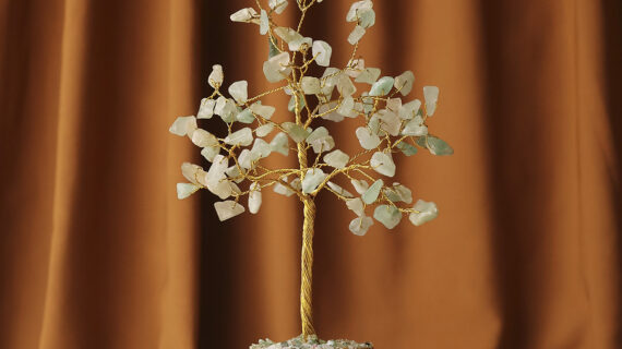 Green Aventurine Tree Gold Wire – 100 Beads