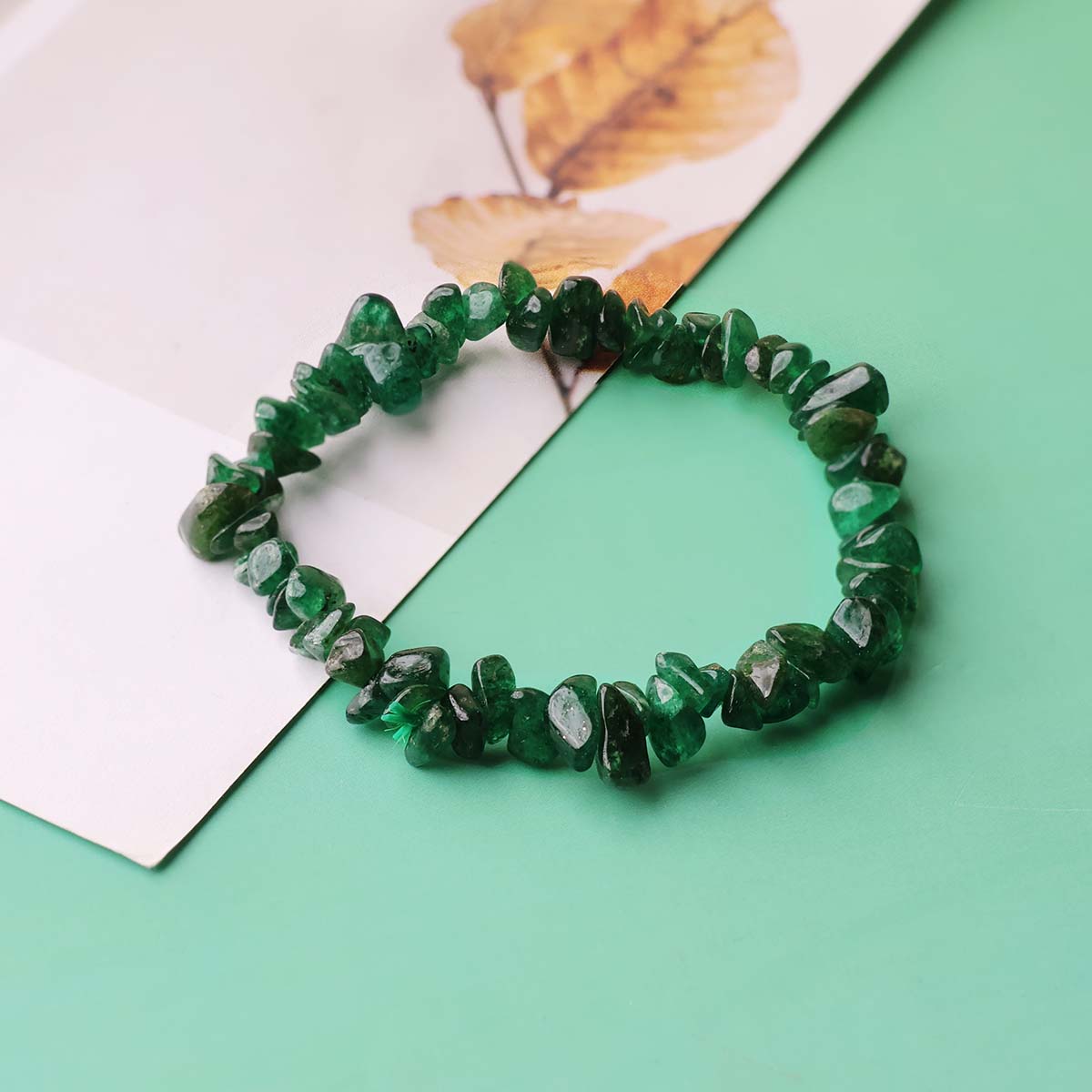 green jade chips bracelet (3)