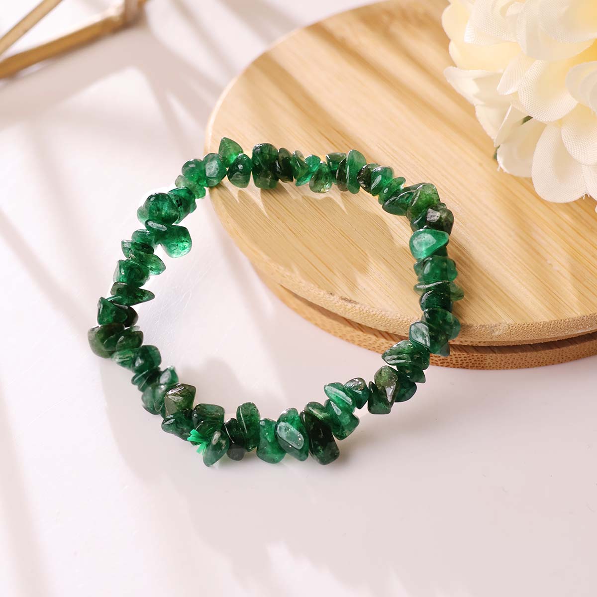 green jade chips bracelet (4)
