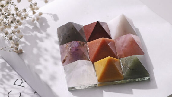 Navgraha Plate, 9 Pyramids, Multi Color