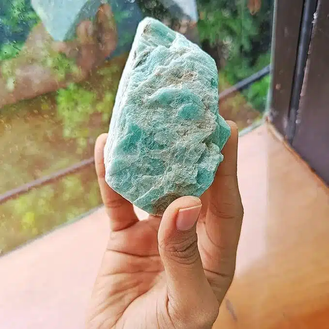 Amazonite Rough Raw Stone-Shubhanjali (4) Shop Amazonite Crystal Rough Raw Stone
