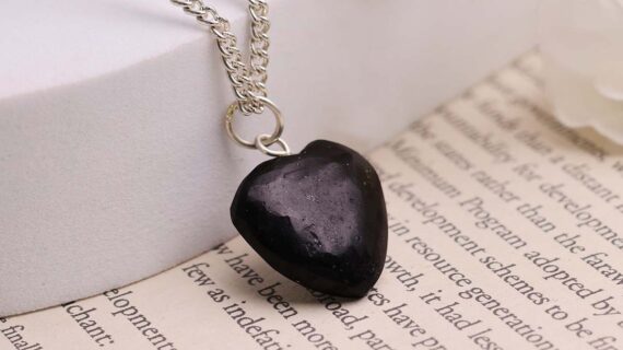 Black Tourmaline Mini Heart Pendant