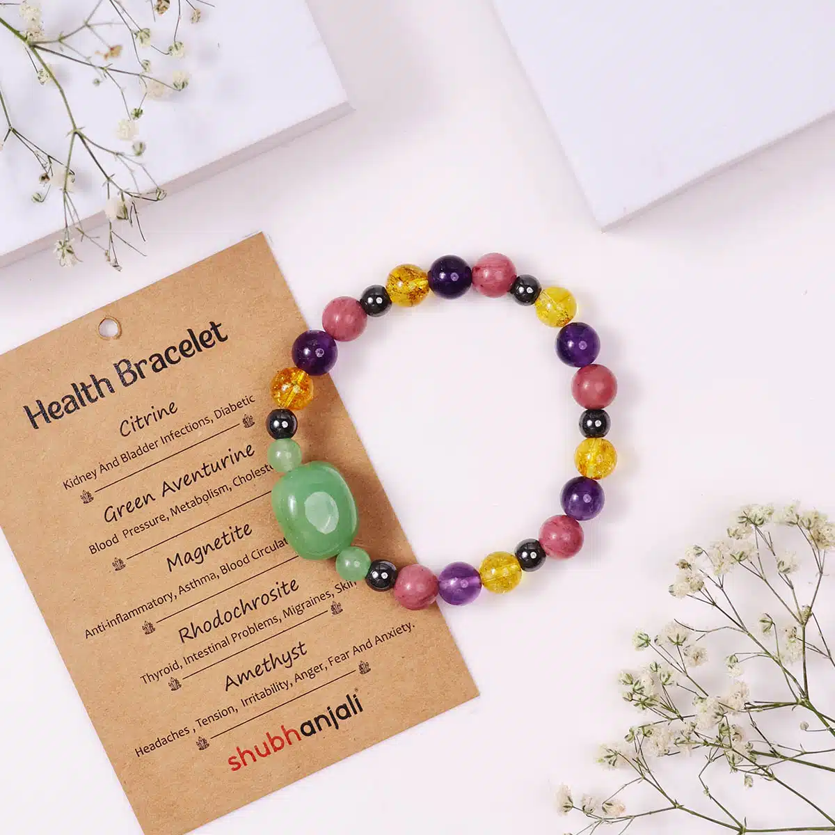 Health Customize Bracelet-Shubhanjali Shop Crystal Beads Health Customize Bracelet