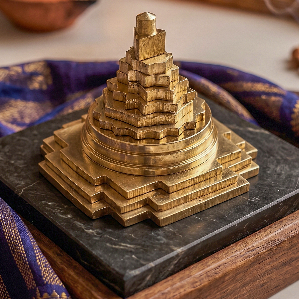 Meru Shree Yantra-Shubhanjali Store (3) meru shree yantra (brass)