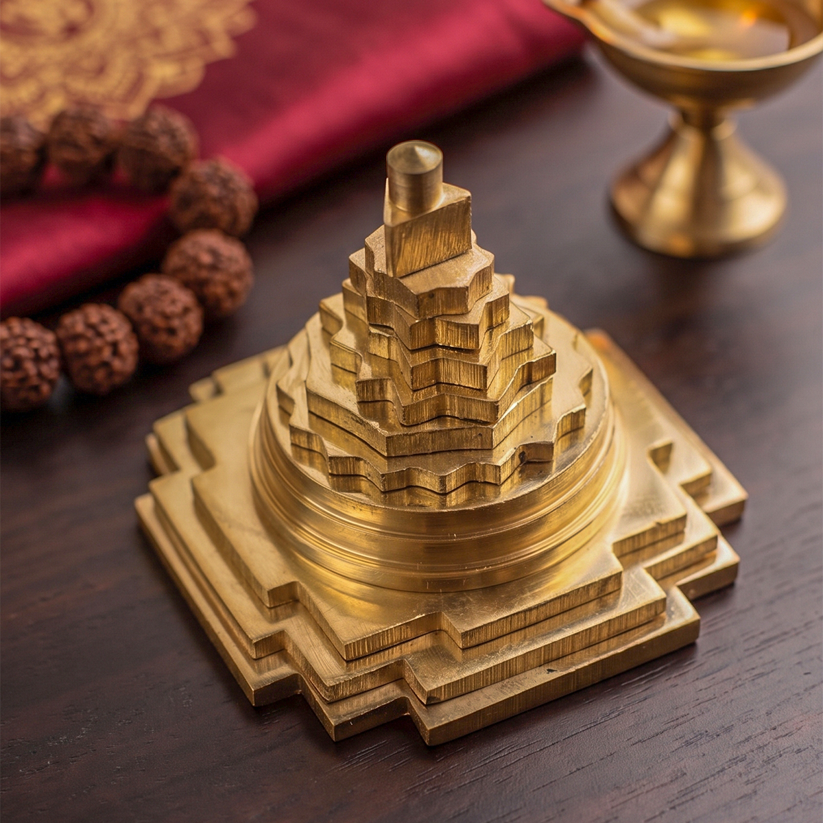 Meru Shree Yantra-Shubhanjali Store (4) meru shree yantra (brass)