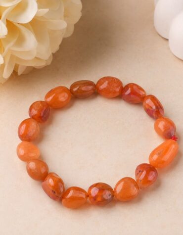 red carnelian tumble bracelet