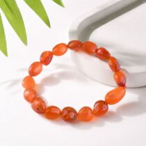 red carnelian tumble bracelet