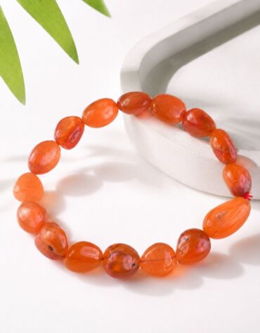 red carnelian tumble bracelet
