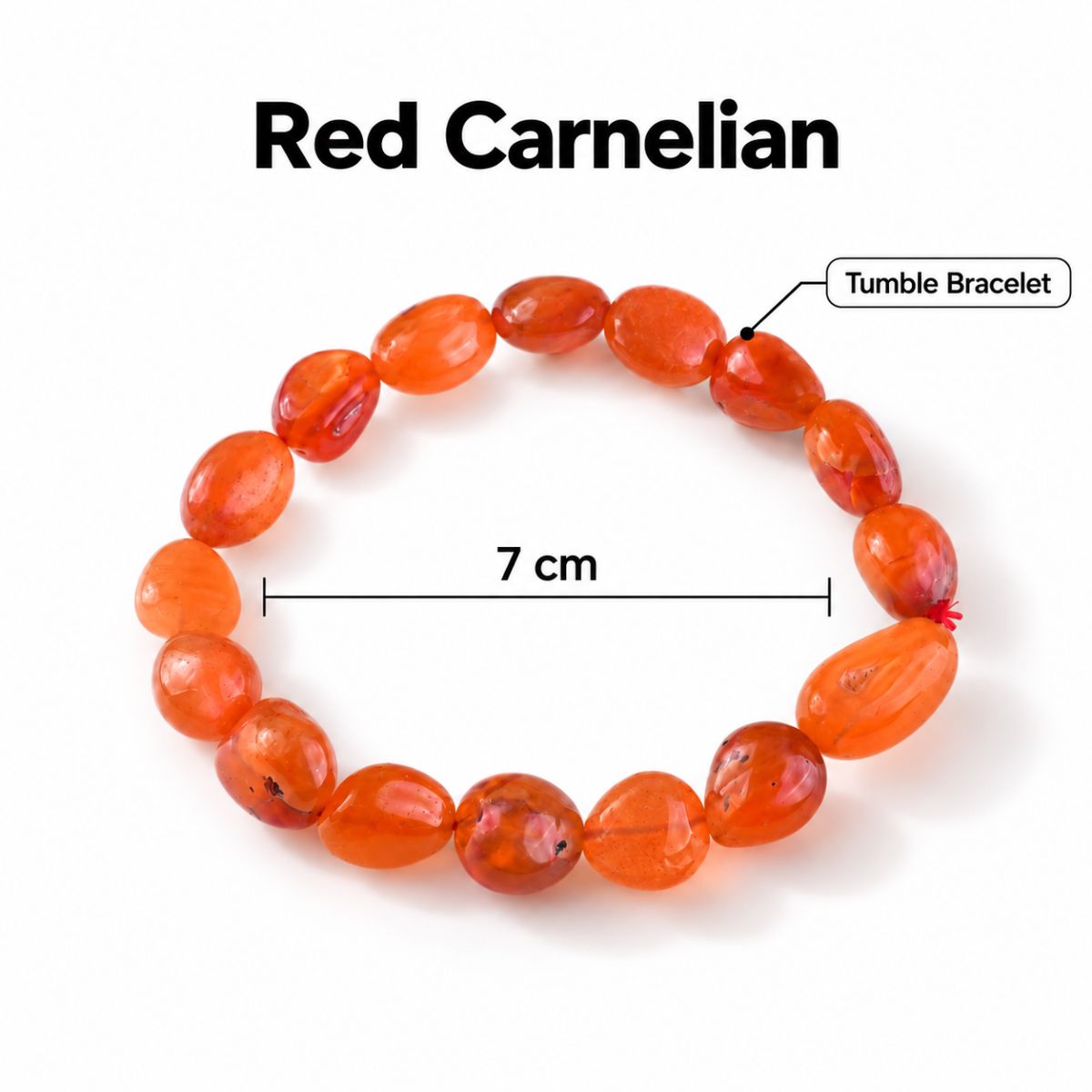 Red Carnelian Tumble Bracelet red carnelian tumble bracelet
