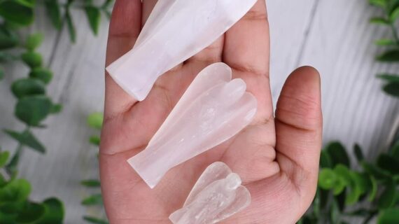 Selenite Stone Carved Angel