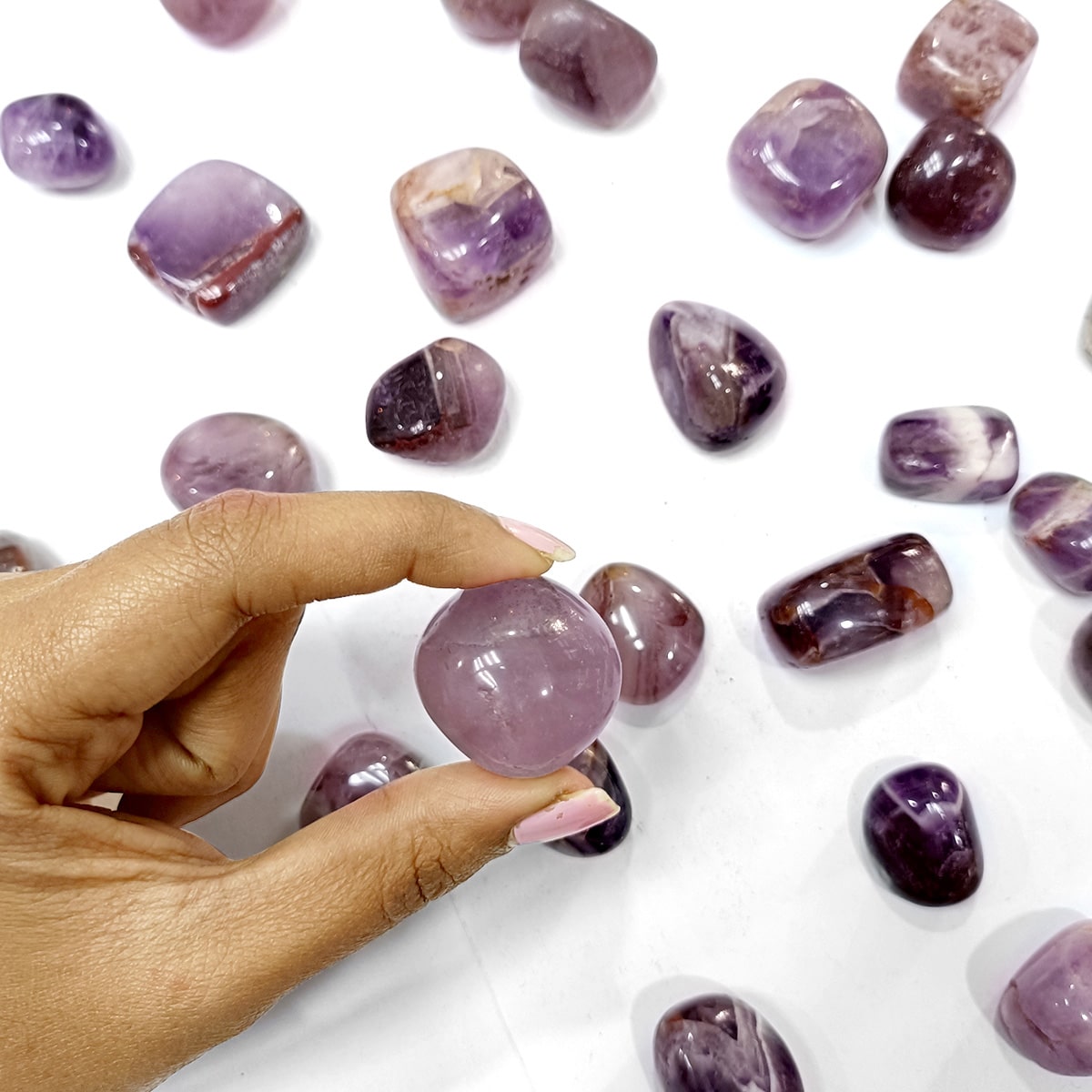 Buy quality Amethyst Tumble stone for spirituality & Meditation