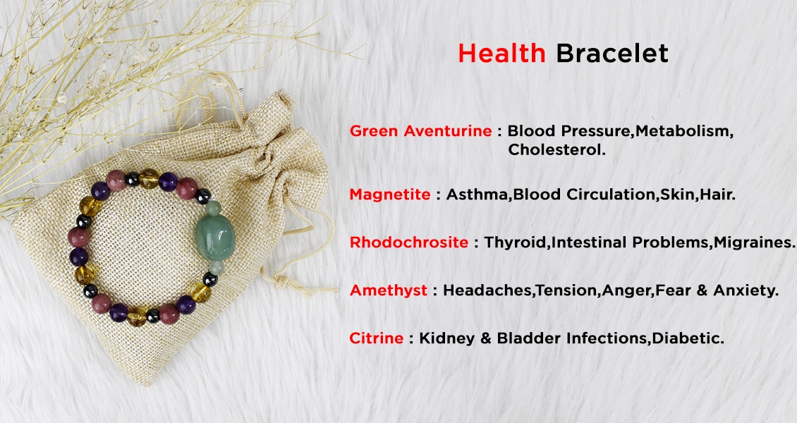 Multicolor HEALTH Crystal Bracelet, Healing Gemstone Bracelet, For  Healing,Meditation, Size: 7-7.5 Inches at Rs 370/piece in Pune