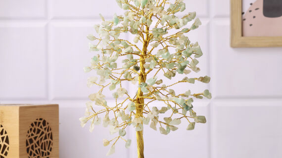 Green Aventurine Tree Gold Wire – 300 Beads
