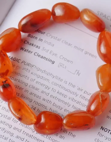 red carnelian tumble bracelet