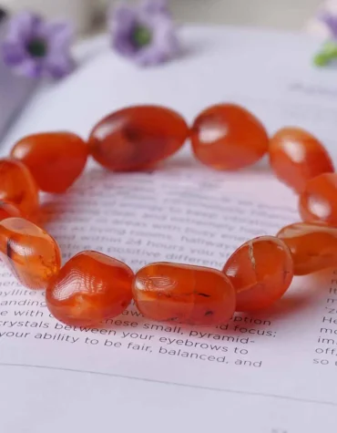 red carnelian tumble bracelet