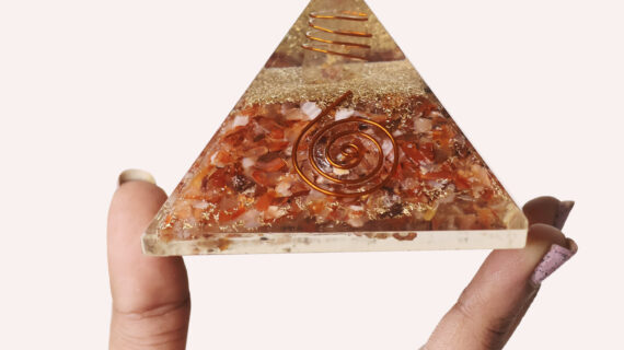 Red Carnelian Orgone Pyramid Orgoneite Pyramid