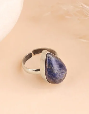sodalite drop ring
