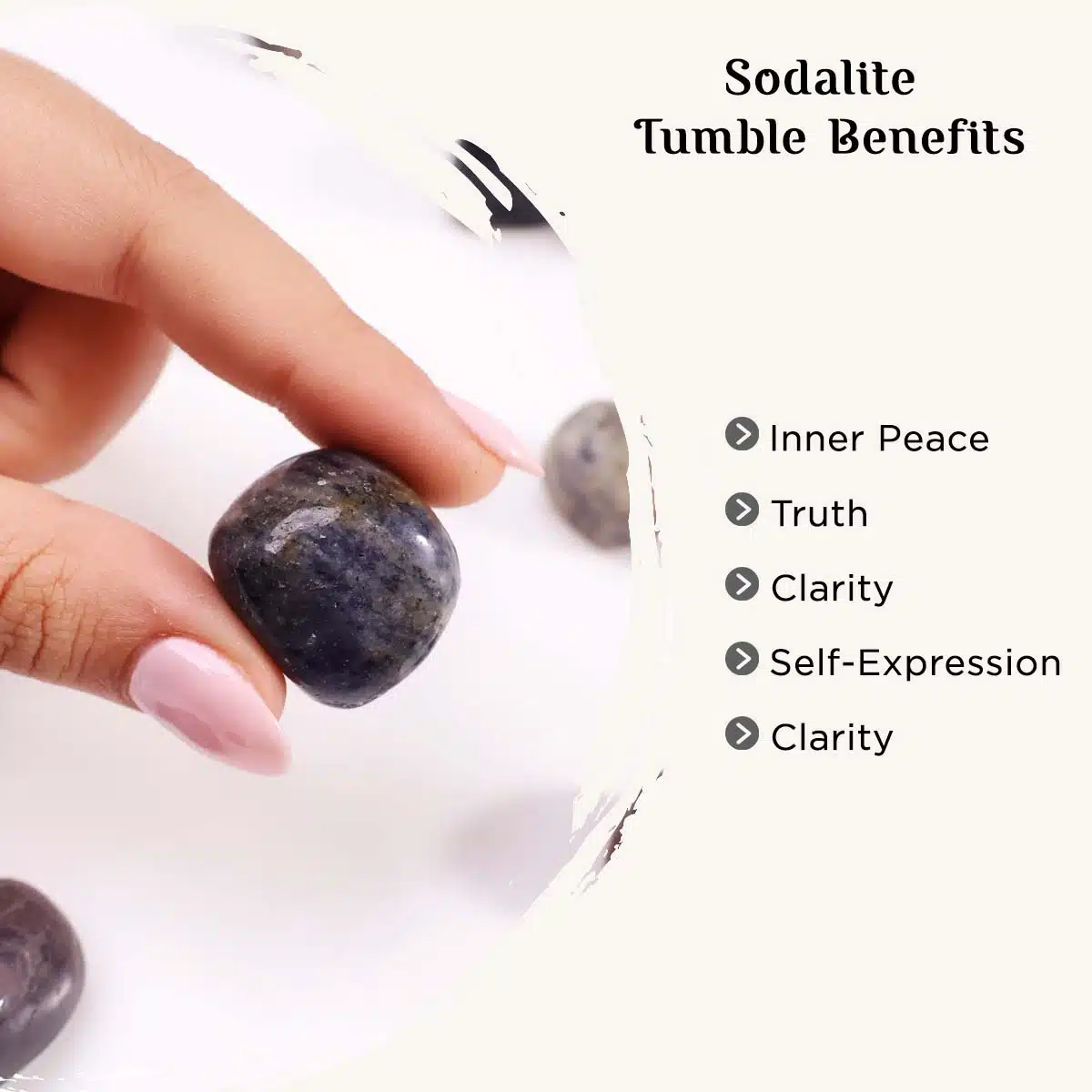 Sodalite Tumble Stones-Shubhanjali Shop Sodalite Crystal Tumble Stones