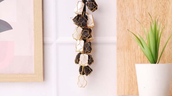 Black Tourmaline and Selenite Hanging