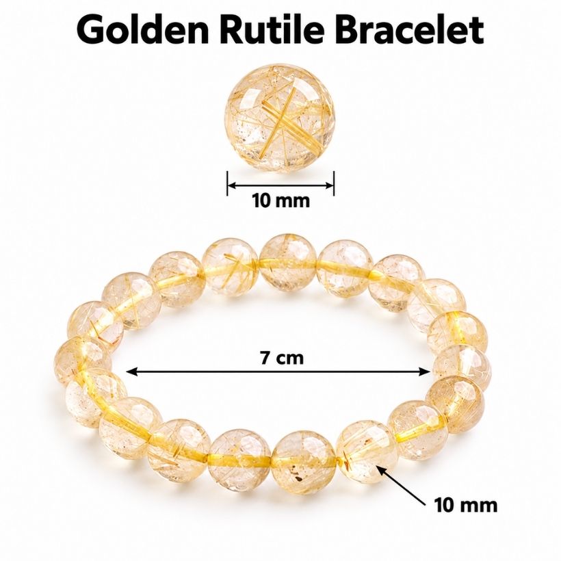 Golden Rutile Quartz Bracelet (1) golden rutile quartz bracelet