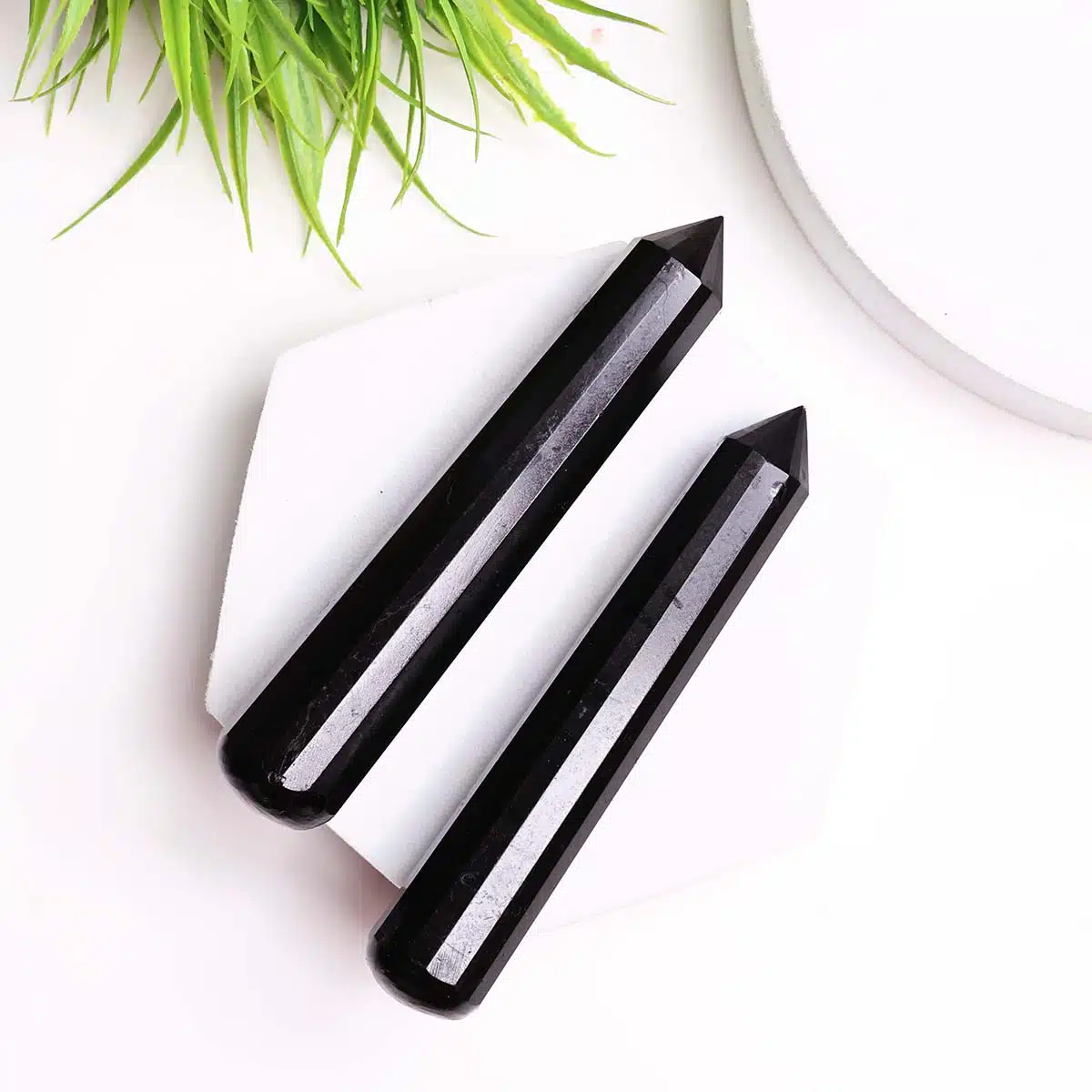 Shubhanjali-Black Tourmaline Pencil Massager Wand (3) Shop Black Tourmaline Crystal Pencil Massager Wand