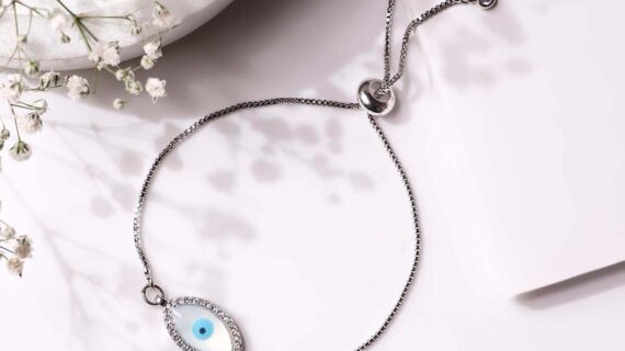 Evil Eye – Eye Shape Silver Chain Bracelet