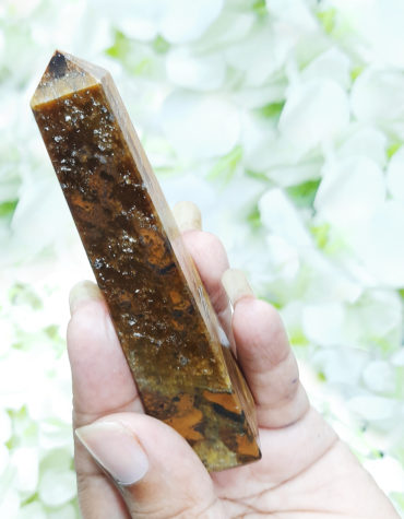 Tiger Eye Stone Pencil Obelisks Natural Energised Point Pencil,Tiger Eye Obelisk Generator Pencil Stone Wand,Tiger Eye Pencil Healing