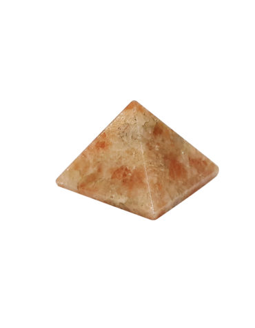 Reiki Crystal Products Natural Sunstone Pyramid Crystal Stone Pyramid,Semiprecious Stone Pyramid Carved Pyramidal Crystal for Abundance & Money, Confidence, Creativity