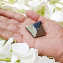 Reiki Crystal Products Natural Iron Pyrite Pyramid Crystal Pyramid,Pyramid Carved Pyramidal Crystal for Abundance & Money, Confidence, Grounding,Vitality