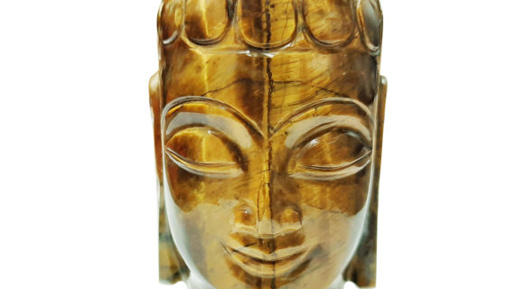 Hand Crafted Tiger Eye Buddha Statue Sculpture