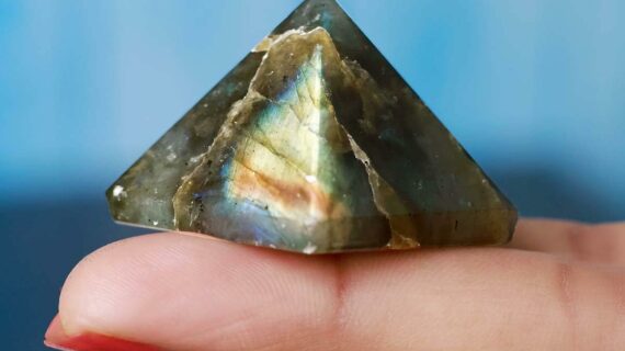 Labradorite Stone Pyramid In Small